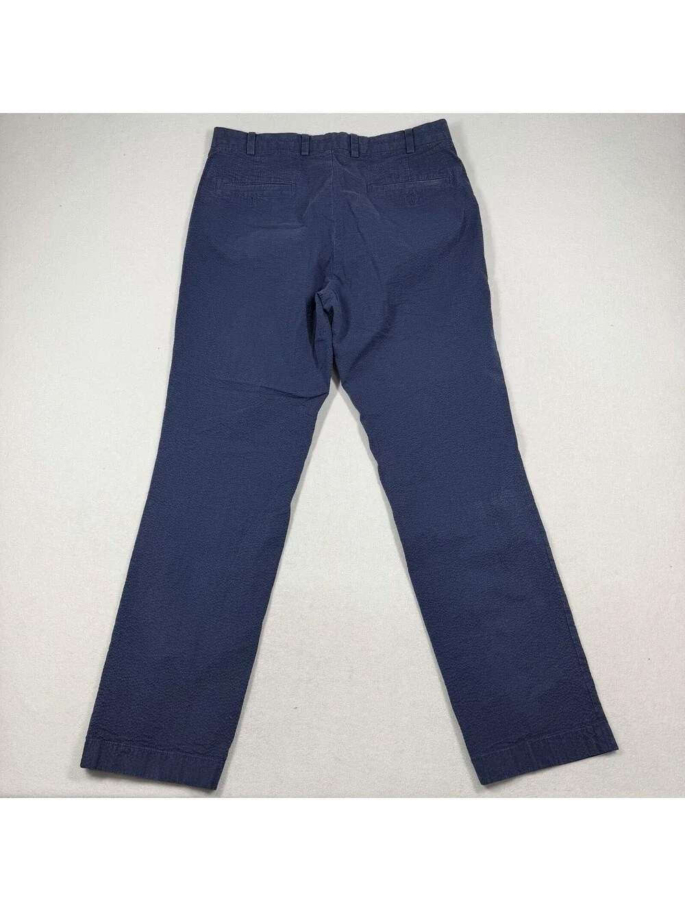 Brooks Brothers Pants Mens 34x32 Blue Genuine Seersucker Clark Chino Preppy